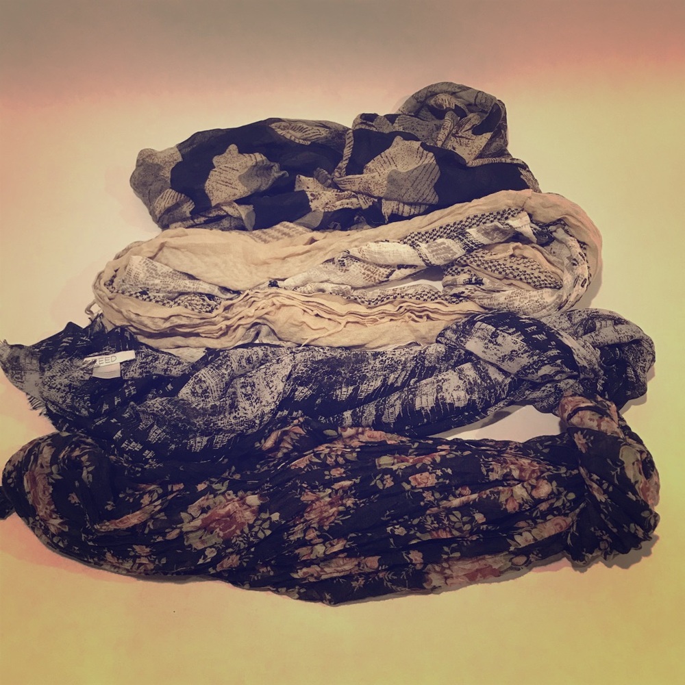 4 Scarf Bundle (Infinity and Rectangles)